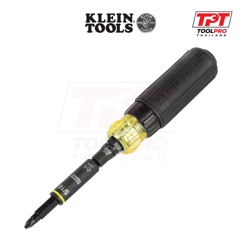 Klein Tools ไขควงกรอกแกรก ดอกอิมแพค 11-in-1 Ratcheting Impact Rated Screwdriver (32500HDRT)