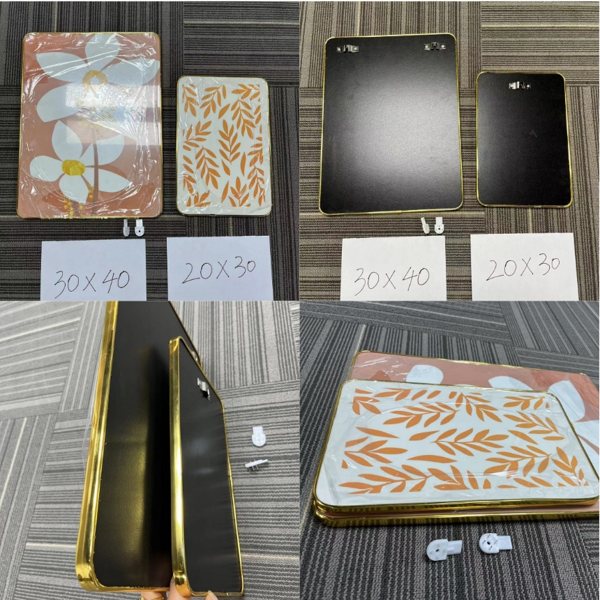 (1 กลุ่ม 3 รูป) ภาพวาดตกแต่งบ้านพร้อมกรอบ 30 * 40 ซม. ตกแต่งบ้านภาพใบไม้ภาพตกแต่งบ้าน - รูปที่ 6