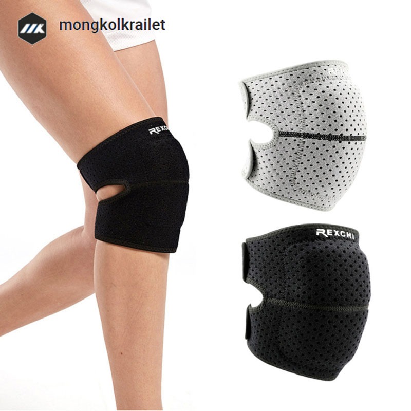 MK กีฬาเข่า Pads Breathable หนาเข่าสนับสนุนรั้งฟิตเนสอุปกรณ์กีฬาสำหรับวิ่งขี่