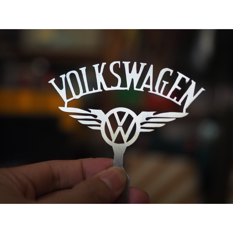 License Plate Topper Volkswagen Stainless vintage แผ่นติดป้ายทะเบียนสแตนเลท วินเทจ โฟล์คสวาเกน - รูปที่ 4