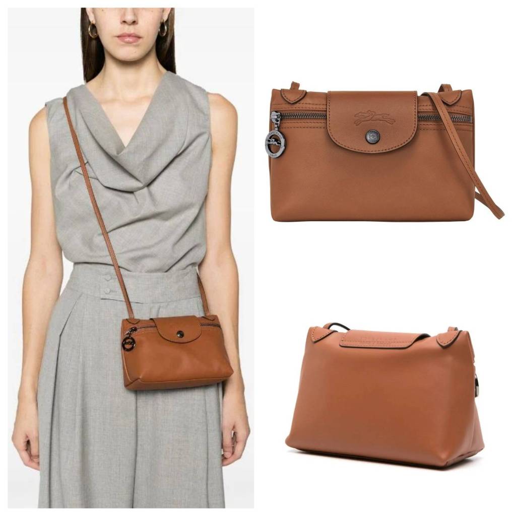 ⭐️ แท้ 100% ⭐️ Longchamp Xtra หนังวัวแท้ ไซส์ mini สี Cognac