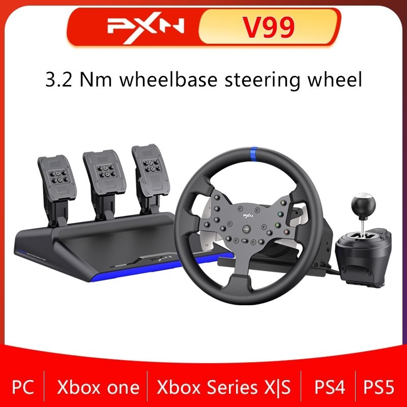 PXN V99 Gaming Steering Wheel 270/900°3nm Force Feedback Racing Steering Wheel