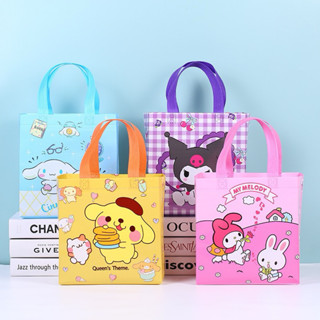 🔥พร้อมส่ง🔥 กระเป๋าถือ Sanrio ลายการ์ตูน ถุงผ้าไม่ทอ ผ้าสปันบ…