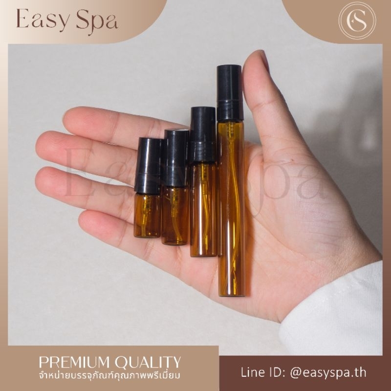 (ปลีก) ขวดลูกกลิ้งแก้ว หลากสี ลูกกลิ้งสแตนเลส 1ml 2ml 3ml 5ml 10ml