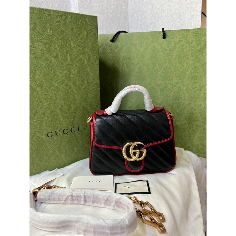 New Gucci Marmont mini top handle bag ( ซื้อเก็บไม่เคยใช้