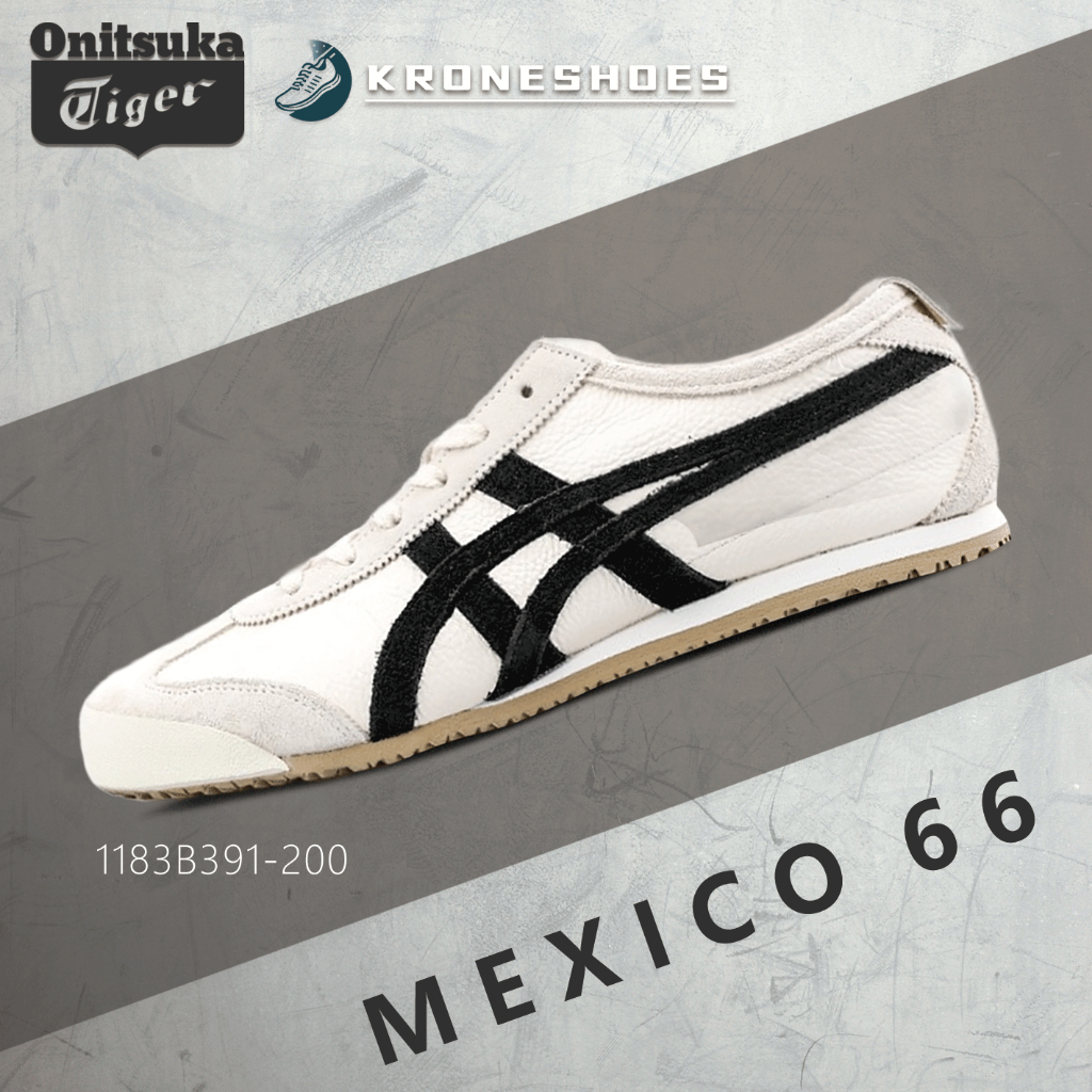ของแท้ 100% Onitsuka tiger MEXICO 66  1183B391-200 รองเท้าผ้าใบ ได้ทั้งชายและหญิง