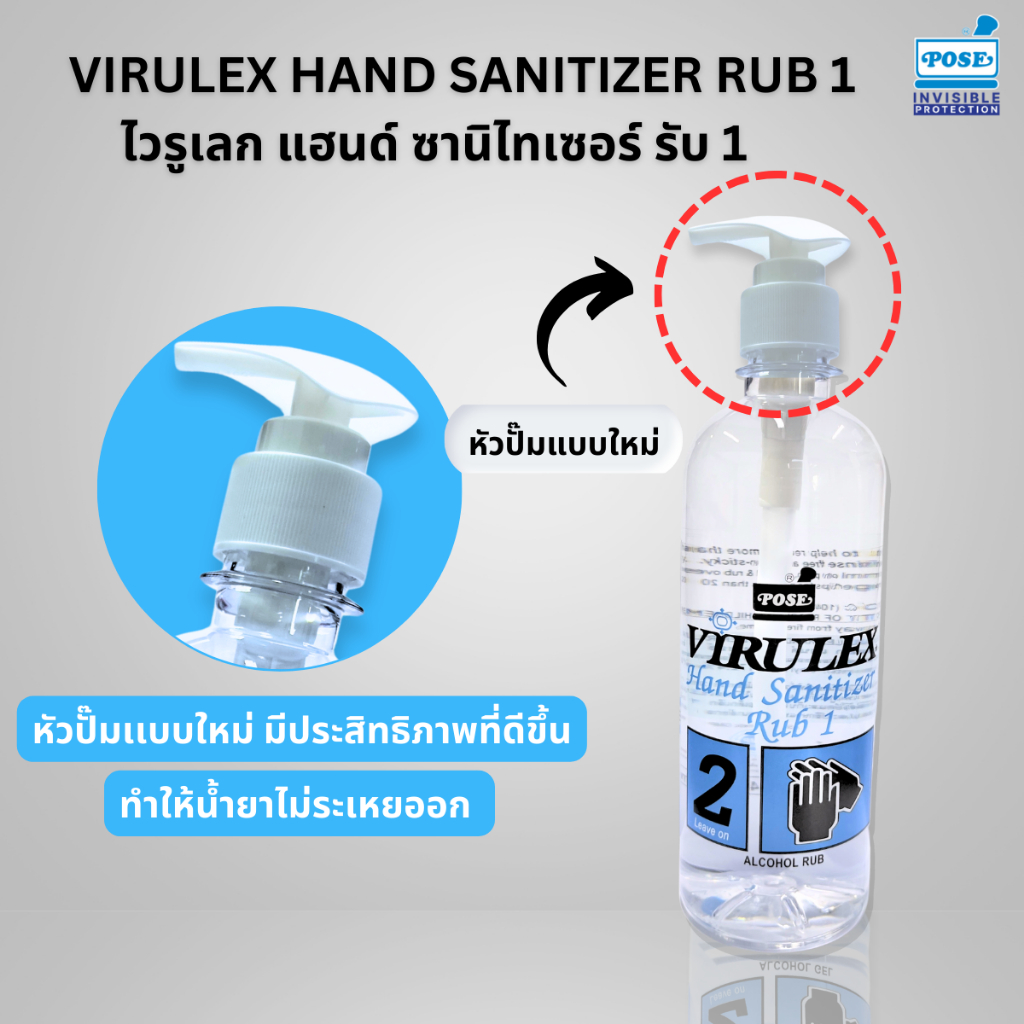 VIRULEX HAND SANITIZER RUB 1 (ไวรูเลก แฮนด์ ซานิไทเซอร์ รับ 1)