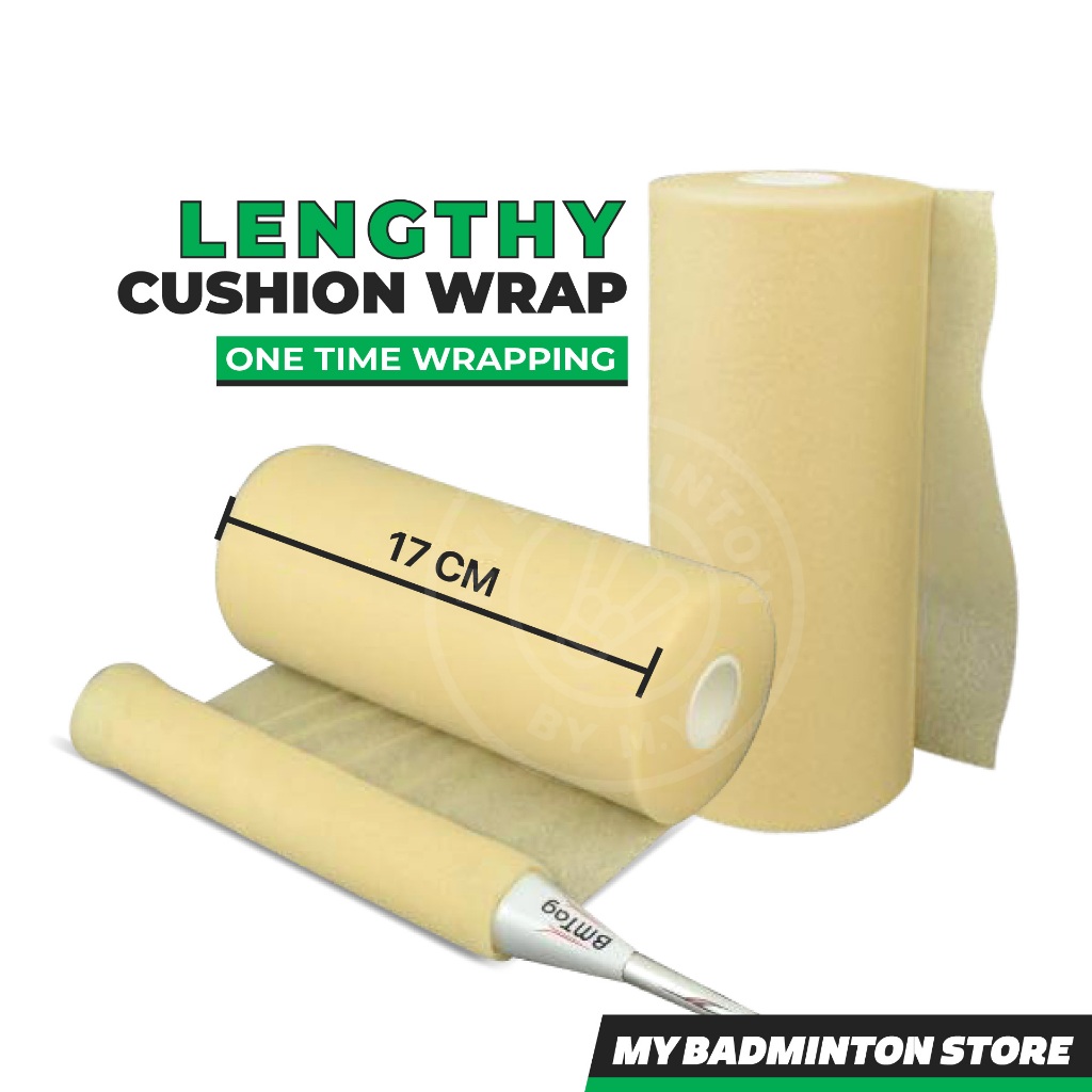 Cushion Warp [รุ่นยาวพอดีด้ามไม้แบด] ฟองน้ำพันด้ามไม้แบด พันง่าย เพิ่มความกระชับ ลดแรงสะท้าน เพิ่มความนุ่ม