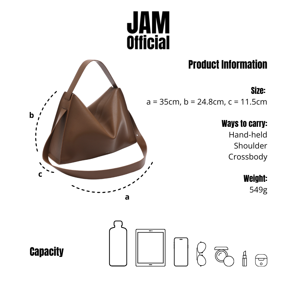 JAM | MUVA - Hobo - กระเป๋าสะพายข้าง หนังวัว ทรงโฮโบ รูปที่ 6