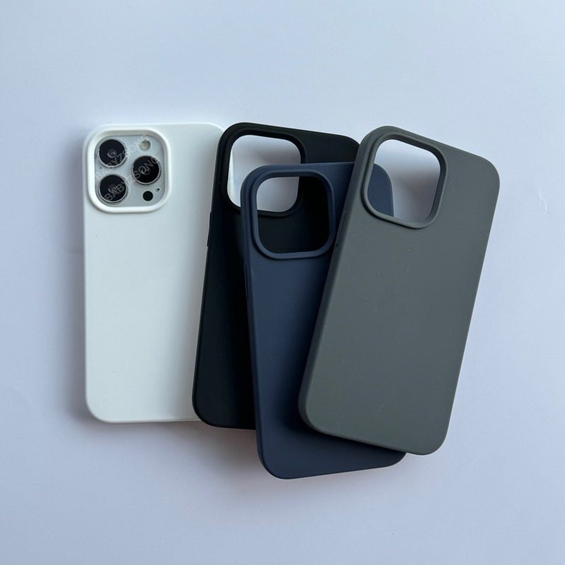 SET01 Siliconeกำมะหยี่ เคสซิลิโคนสีพื้นกำมะหยี่ เคสสำหรับรุ่นไอโฟน 78/SE-17 17Air 17Pro 17ProMax