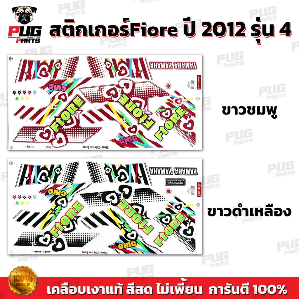สติกเกอร์Fiore ปี2012 รุ่น4 ( สีสด เคลือบเงาแท้ ) สติกเกอร์ฟีโอเร่ ปี 2012 รุ่น4 สติกเกอร์Fiore Chic