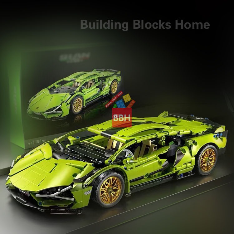 ⚡จัดส่งตลอด 24 ชั่วโมง ⚡Compatible lepin Technic Toy Building Blocks Lamborghini 1:14（1280+PCS）