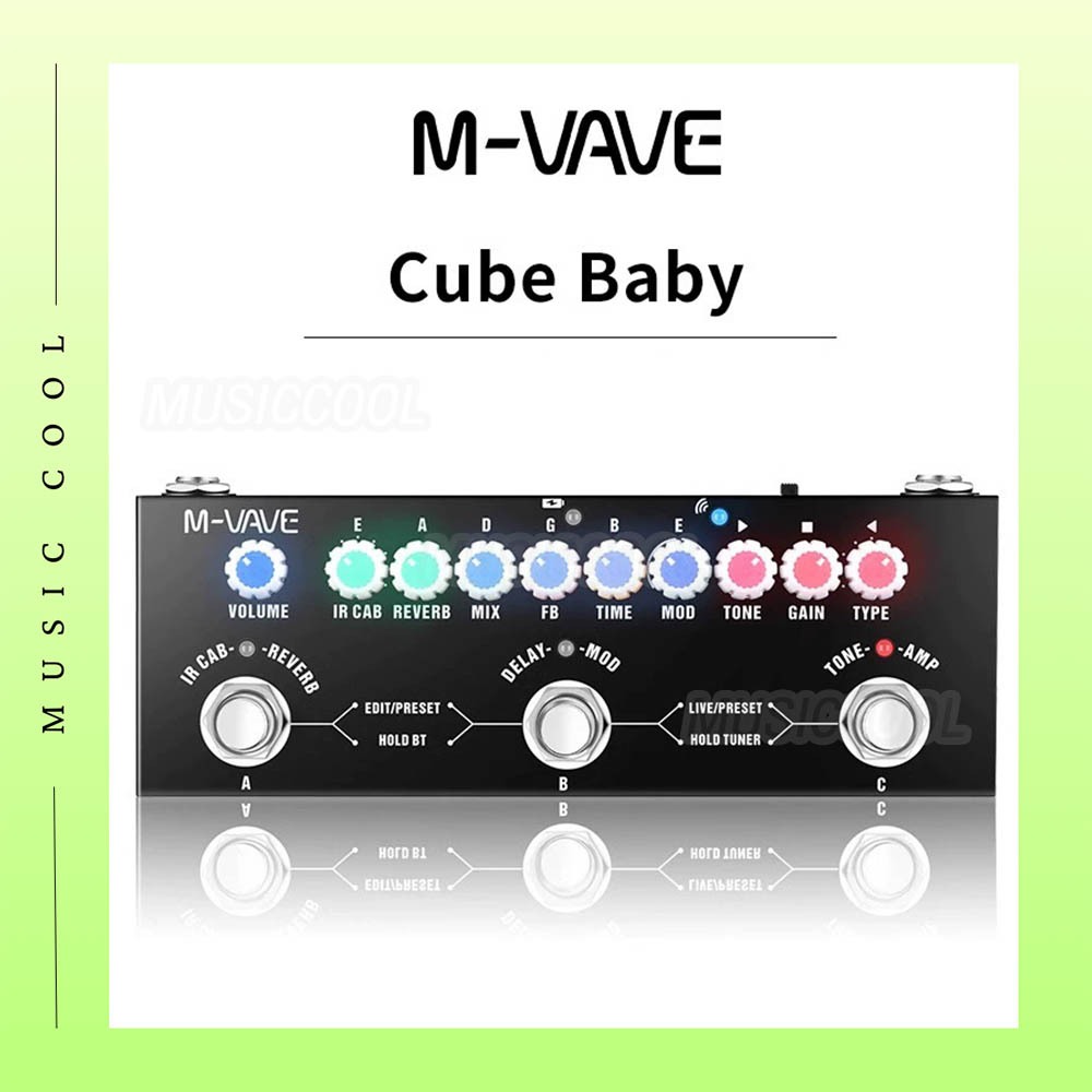 M-VAVE เอฟเฟคกีตาร์ รุ่น Cube Baby - Delay Multi Effects Pedal Processsor Mixers Guitar Effect Pedal Phaser Reverb