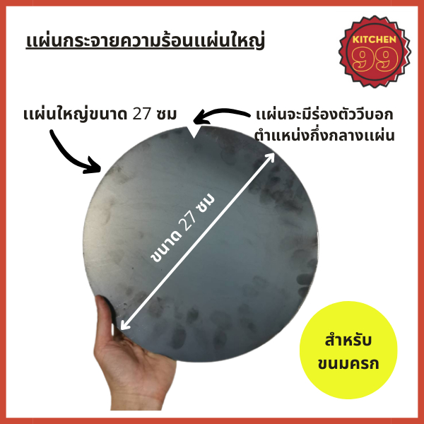 แผ่นกระจายความร้อน ขนมครก ทำจากเหล็ก รอยตัดวงกลมเนียน ราคาโรงงาน