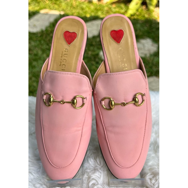 Gucci Pink Slipper Sz.38 รองเท้าแบรนด์เนมมือสอง