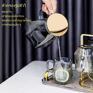 🌙ชุดแก้วน้ําดื่ม,🌙นอร์ดิกแก้วลมอุณหภูมิสูงทนกาต้มน้ําเย็นถ้วยครัวเรือนครบชุด 9 ชิ้น