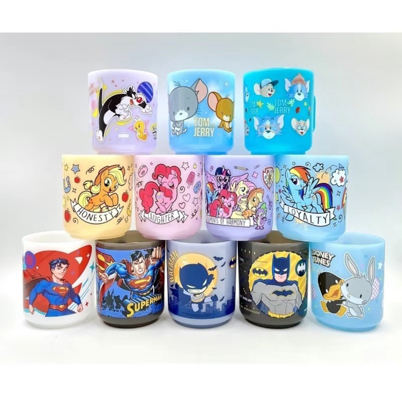 แก้วน้ำ ลายการ์ตูน Tom Jerry/Looney tunes/Batman/Superman/poony