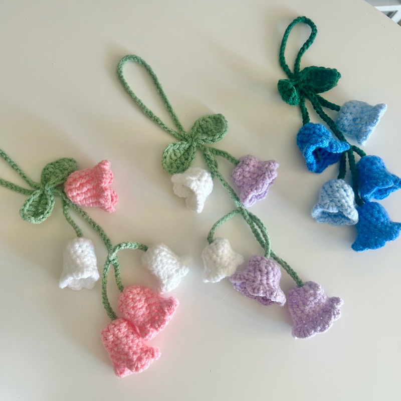 lilly of the valley : โมบาย/ห้อยกระเป๋า ลิลลี่ ออฟ ดิ วัลเลย์ ไหมพรม