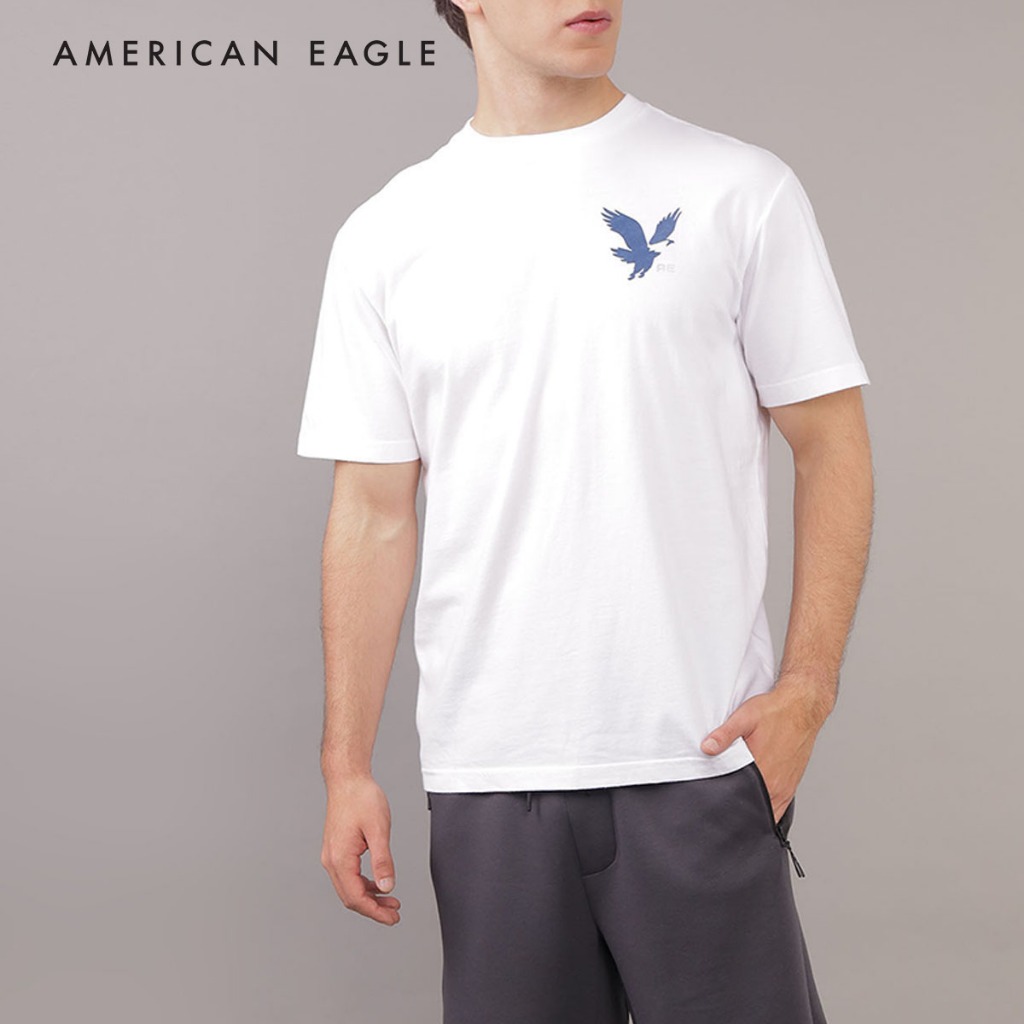 American Eagle Logo Graphic T-Shirt เสื้อยืด ผู้ชาย โลโก้ กราฟฟิค (NMTS 017-3658-100)