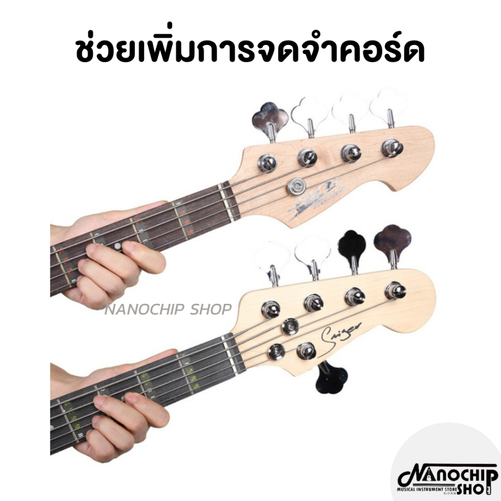 (พร้อมส่ง) สติ๊กเกอร์ติดเฟรตเบส Bass sticker สติกเกอร์สเกลเบส สำหรับเบส4สายและ5สาย สำหรับผู้เริ่มต้น ไม่ต้องเปิดหนังสือ ราคา ถูกที่สุด ดีลบีเคเค แกลเลอรีภาพที่ 3