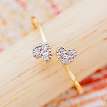[PCPY Jewelry] แหวนเพชรแท้ 💎 เพชรเบลเยี่ยมคัต น้ำ100 ทองคำแท้9K (ทอง37.5%) มีการ์ดรับประกัน [9KPRB28