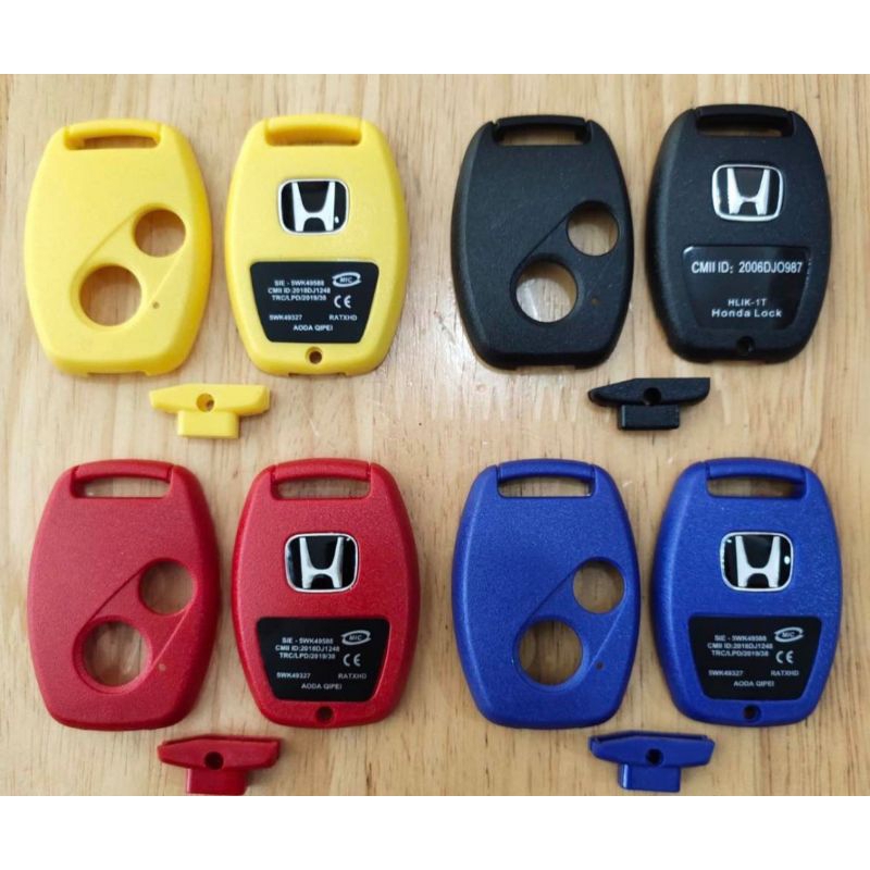 กรอบรีโมทฮอนด้า 2 ปุ่ม HONDA Jazz, City, Brio, Amaze, Civic, CRV พร้อมโลโก้ H