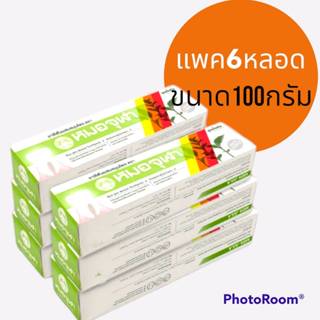 (แพค6หลอด)หมอจุฬา ยาสีฟันหมอจุฬา สูตรดั้งเดิม 100g
