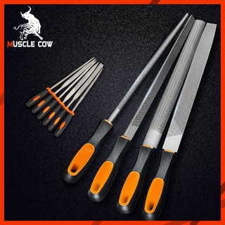 Muscle Cow ตะไบ ชุดตะไบ ตะไบแบน ตะไบกลม ตะไบเหลี่ยม ตะไบสามเหลี่ยม ไบท้องแบน ตะไบท้องกลม ตะไบเหล็ก งานละเอียด4นิ้ว 8นิ้ว
