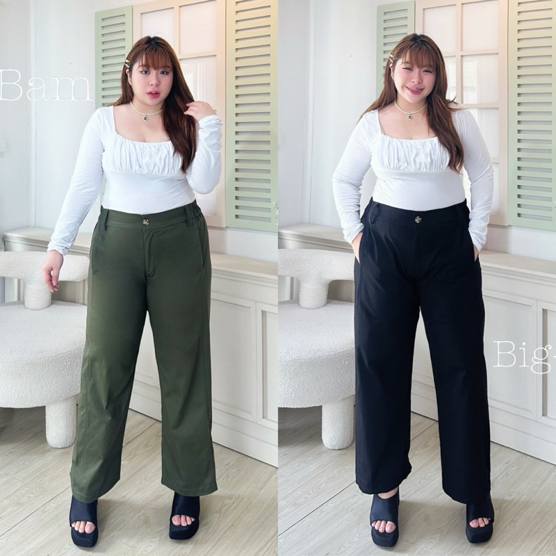 Big-Bamขากระบอกเอวสูงไซด์ใหญ่