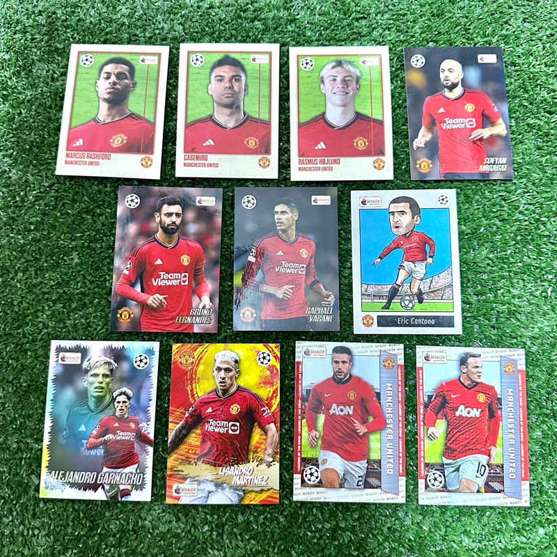 การ์ดบอลแมนยู GARNACHO ROONEY VAN PERSI กล่อง Merlin Heritage 2023-24 Manchester United ลิขสิทธิ์แท้