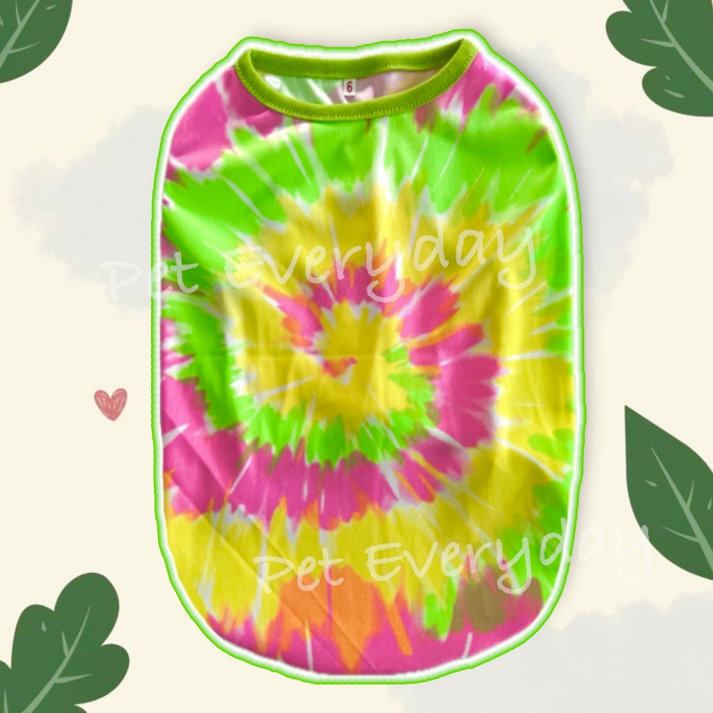 ส่งฟรี เสื้อมัดย้อม มีไซส์สุนัขพันธุ์ใหญ่ กล้ามsummer รูปที่ 7