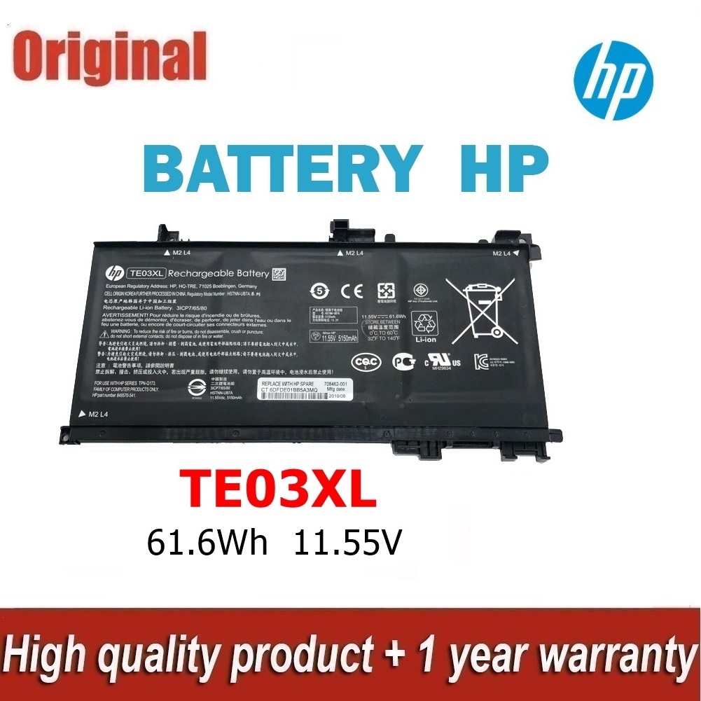 HP แบตเตอรี่ TE03XL ของแท้ (สำหรับ OMEN 15 15-ax040tx 15-ax002tx Omen Pavilion 15-BC 15-bc021tx 15-bc022tx) HP Battery