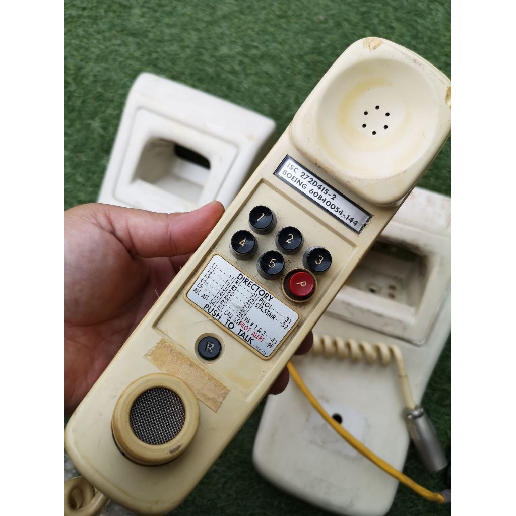 Cabin interphone system Boeing B747-200 , B747-300 Handset โทรศัพท์ บนเครื่องบิน