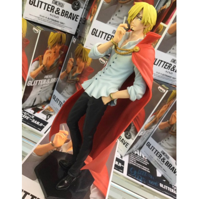 Sanji Glitter & Brave (โมเดลวันพีช) banpressto ของแท้ JP แมวทอง