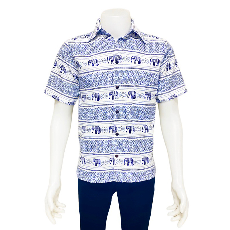 เสื้อพื้นเมืองผู้ชาย ลายไทย ลายช้าง