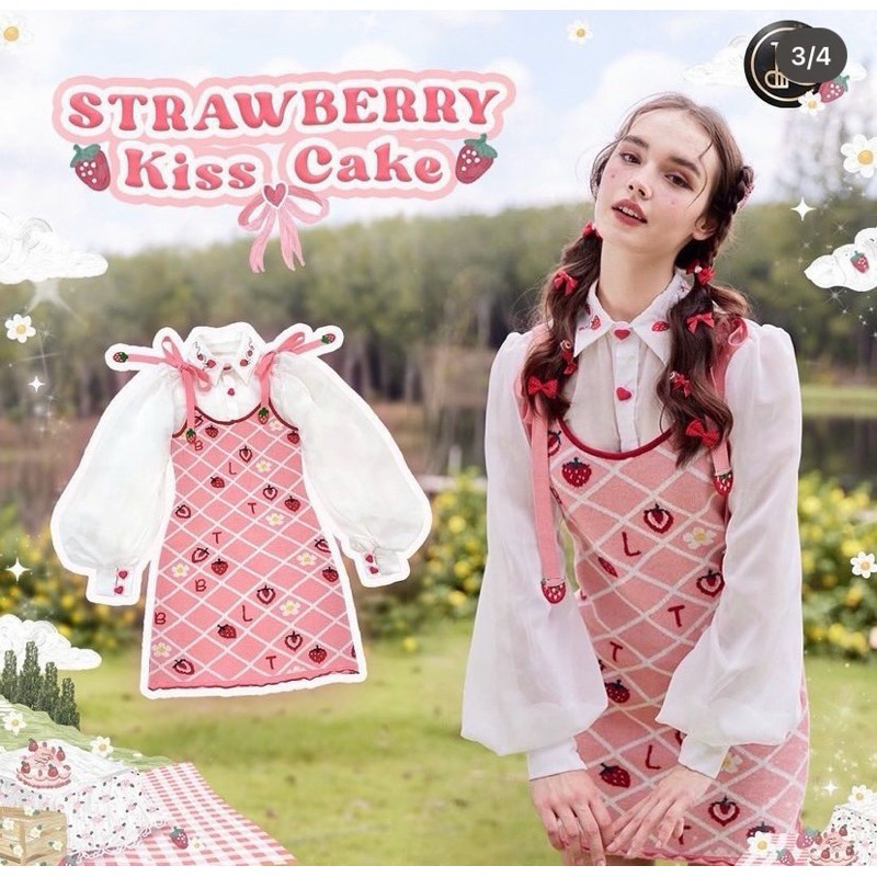 BLT Brand : Strawberry Kiss Cake🍓มือ2 Sz.M ~Sส่งได้ค่ะ