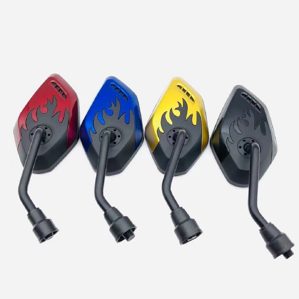 กระจกแต่งรถมอเตอร์ไซค์ 6 เหลี่ยม ขายาว มีให้เลือก 4 สี แต่งรถมอเตอร์ไซค์ ราคาขายต่อ 1 คู่