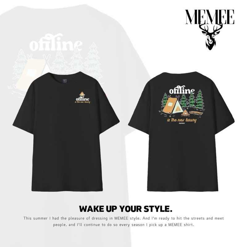 (สินค้ามาแรง)S-3XL🔥MEMEE ~ สกรีนหน้า-หลัง ทรงสวย ผ้านุ่ม(OFFLINE)