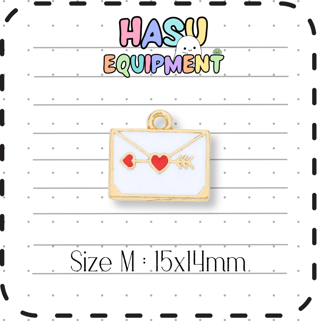 Envelope Charm -Gold จี้น่ารัก อะไหล่เครื่องประดับ จี้สร้อยคอ จี้ต่างหู จี้กำไล Hasuequipment