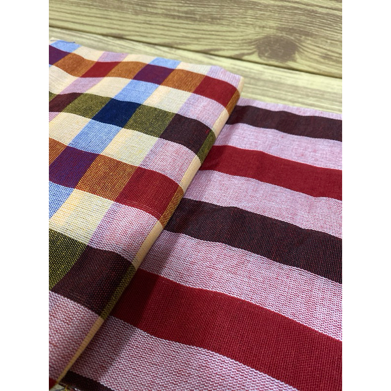 ผ้าขาวม้า ขนาด 62x160 Cm.เย็บริม เหมาะสำหรับโพกศีรษะ ทำผ้าพันคอ คลุมไหล่ ผ้าขาวม้าสำหรับเด็ก ของรับไหว้