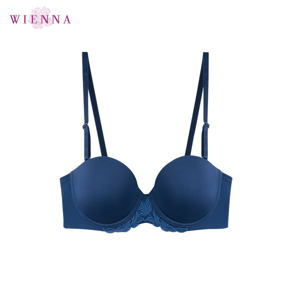 WIENNA BRA DB27721 เสื้อชั้นใน ถอดสายได้ แบบเกาะอก สีเนื้อ ดำ น้ำเงินเข้ม แดง น้ำเงินคราม Lily Rose