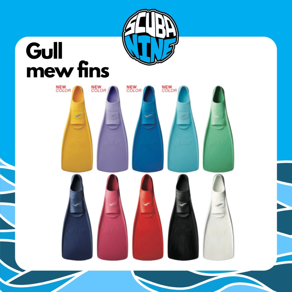 GULL - Mew Full Foot Fins ฟินดำน้ำ ยี่ห้อ gull รุ่น Mew แบบ fullfoot