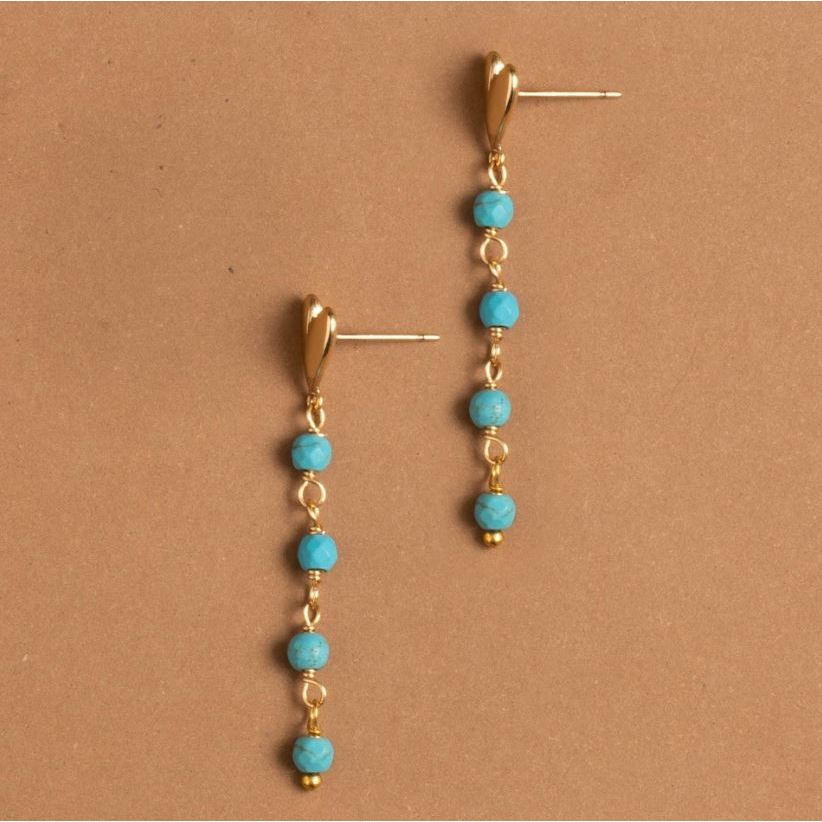TURQUOISE SINGLE DROP EARRINGS