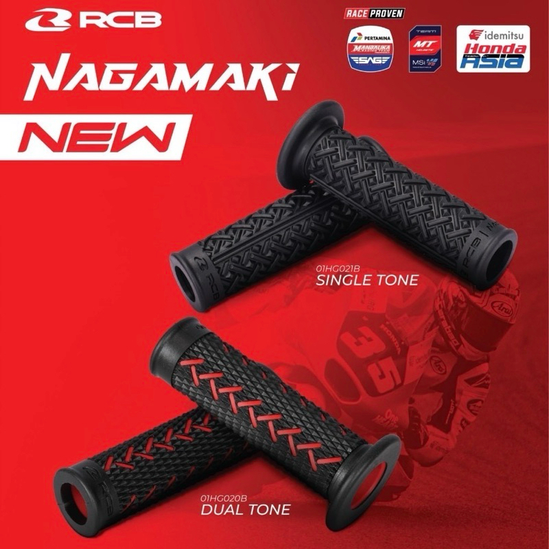 RCB 🇲🇾 ปลอกแฮนด์ Nagamaki สินค้าแท้ ใช้กับ มอเตอร์ไซค์ & สกู๊ตเตอร์ ได้ทุกรุ่น Racingboy