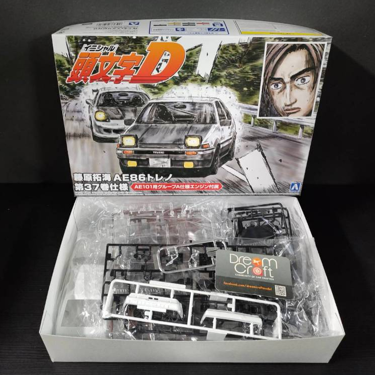 AOSHIMA TAKUMI FUJIWARA 86 TRUENO COMICS VOL.37 VER. TOYOTA (โมเดลรถยนต์ Model DreamCraft)
