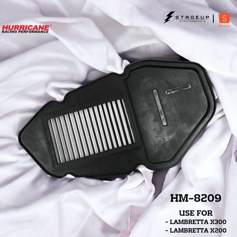 ใหม่ HURRICANE กรองอากาศ LAMBRETTA X300 X200 แต่ง เพิ่มแรงม้า ล้างได้ HM-8209 ราคา ถูกที่สุด ดีลบีเคเค แกลเลอรีภาพที่ 6