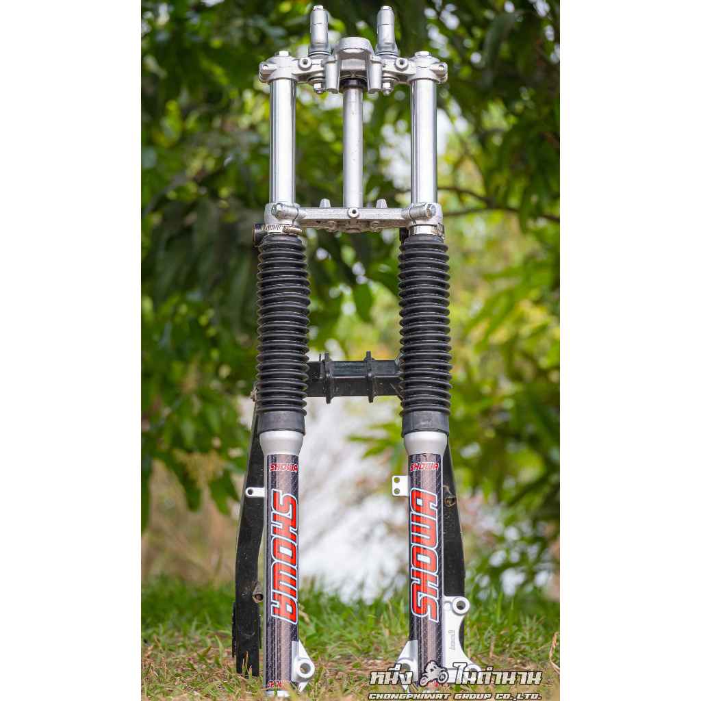 โช้คหน้าหัวตั้ง KLX150 แกนโต33มิล ความยาง83cm.(ตรงรุ่นKLX150) แปลงใส่บังลมได้ แผงคอเดิม
