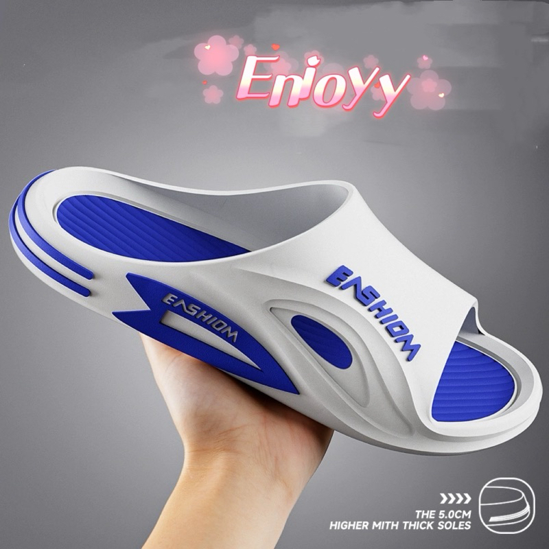 🍓EnJoy🍓 พร้อมส่ง (LT-HNT) รองเท้าแตะแบบสวม ลายตัวหนังสือ สายสปอร์ต มีหลายสี