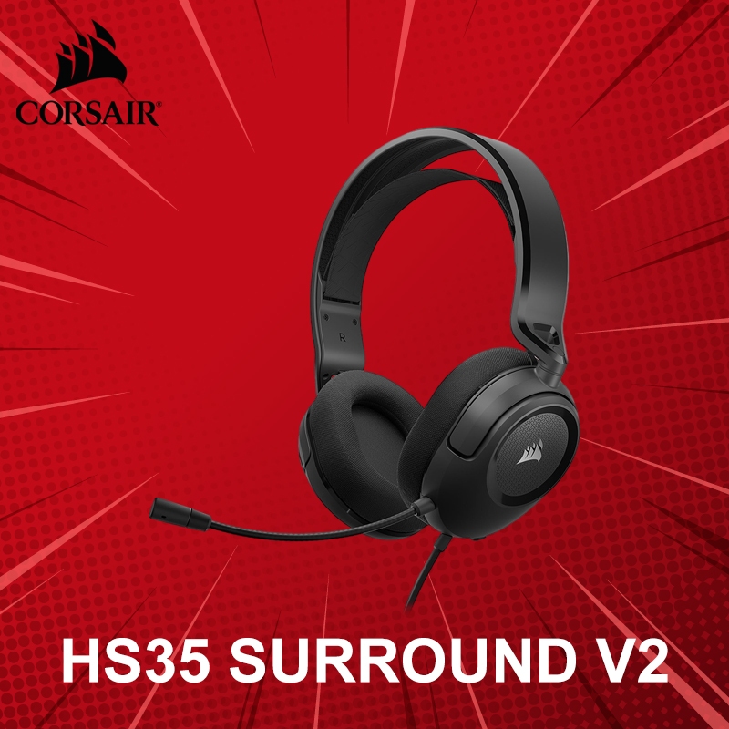 หูฟังเกมมิ่ง Corsair รุ่น HS35 SURROUND V2 ประกันศูนย์ 2 ปี