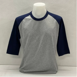 เสื้อสโลปแขนสามส่วนแนววินเทจผ้าท้อปดรายแขนสลับสีทูโทนมีหลายไซร์ใส่ใด้ทั้งชายหญิง